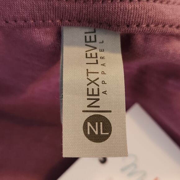 Purple T-Shirt, Size Large - Bra Off, Hair Up, Sweats On - Picture 6 of 6